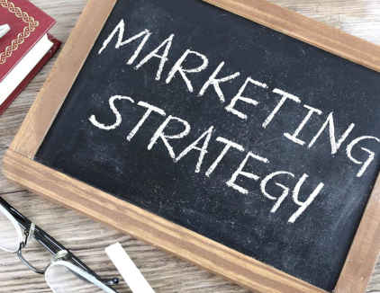 marketing strategy on white board